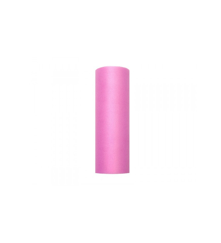 Jednobarevný sytě růžový tyl - 0,3 m
