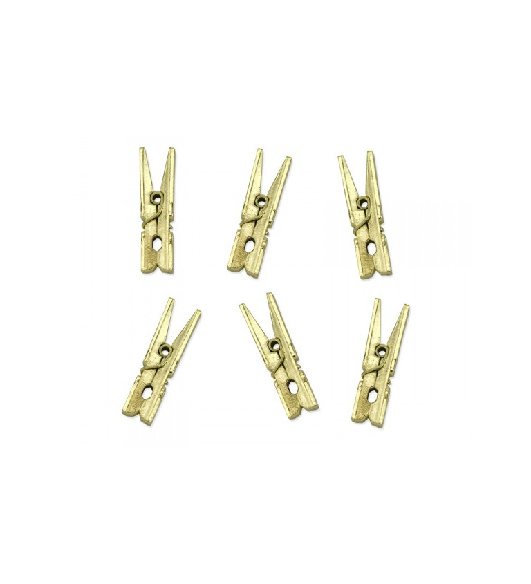 Metalické kolíčky - zlaté