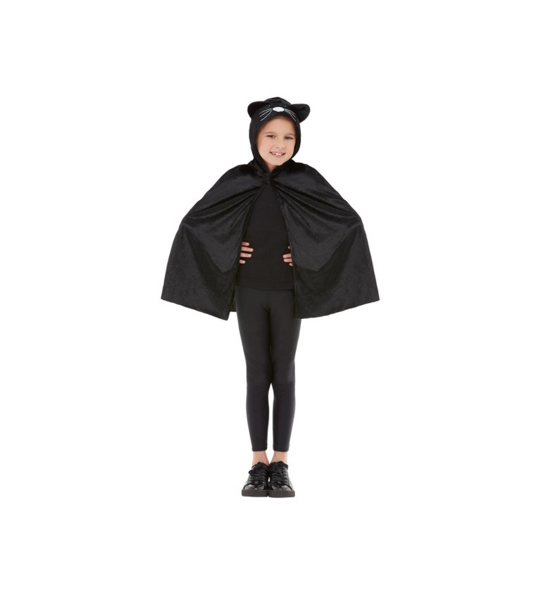 Černý kočičí plášť pro děti