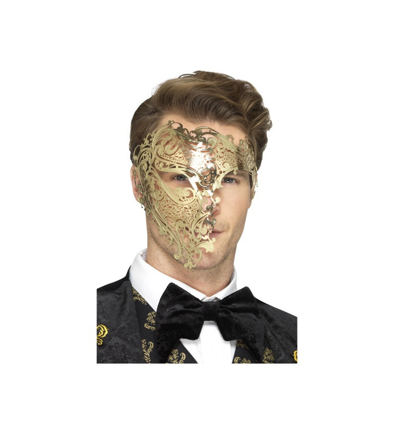 Zlatá maska Fantom filigránová