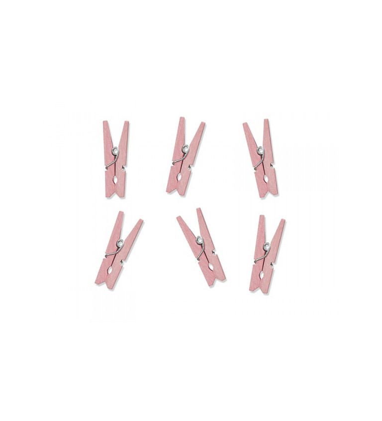 Růžové kolíčky - dřevo