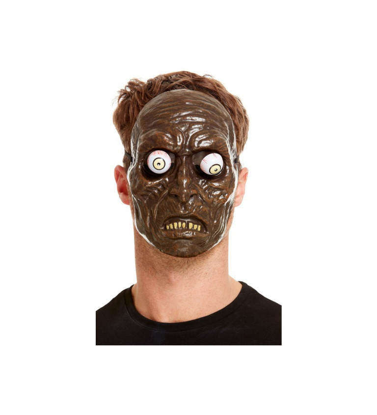 Hnědá maska Vykulený zombie