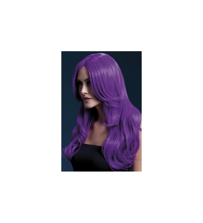 Paruka Khloe - neonově fialová