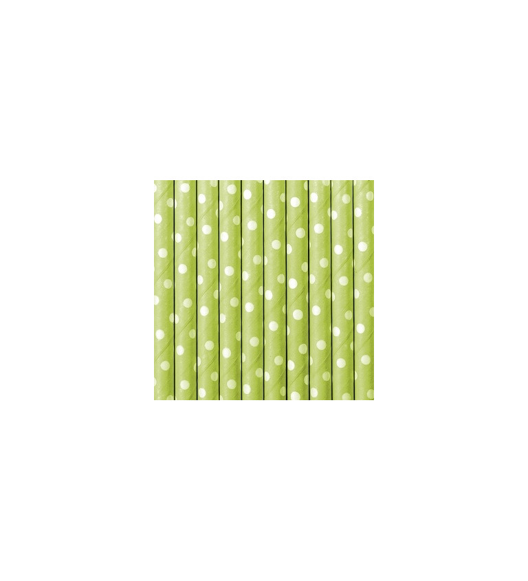 Brčka - zelené s puntíky
