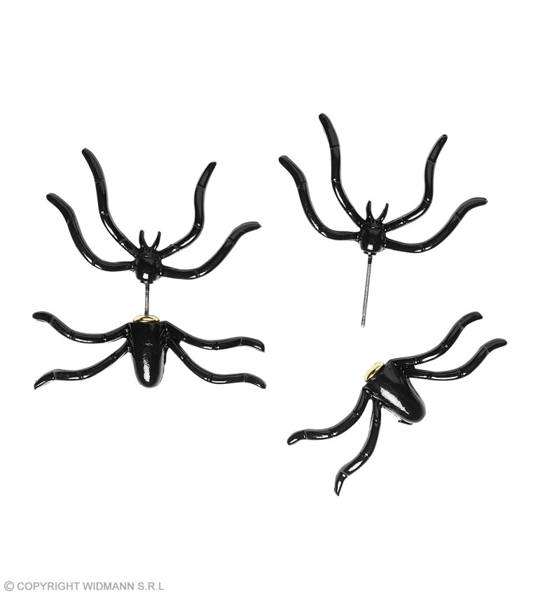 Náušnice černí pavouci