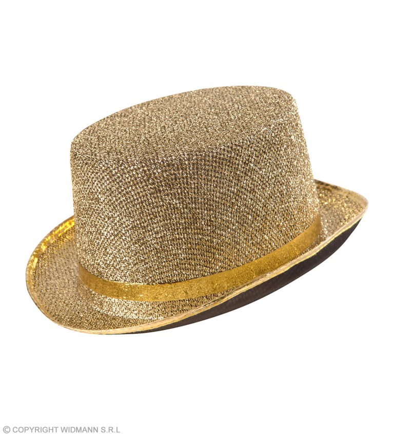 Párty klobouk - zlatý cylindr