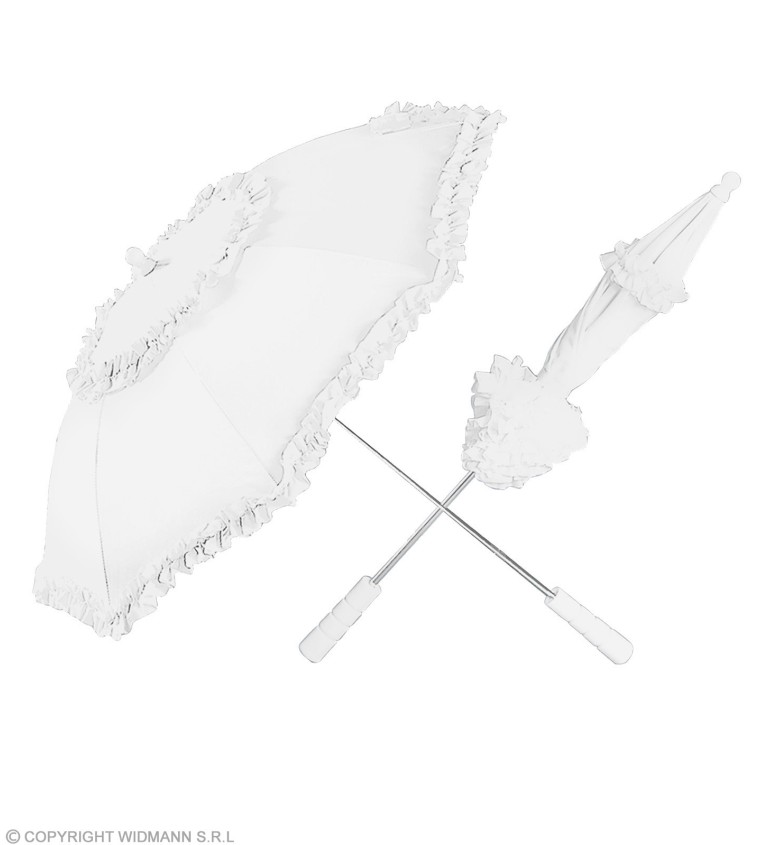 Bílý elegantní deštník