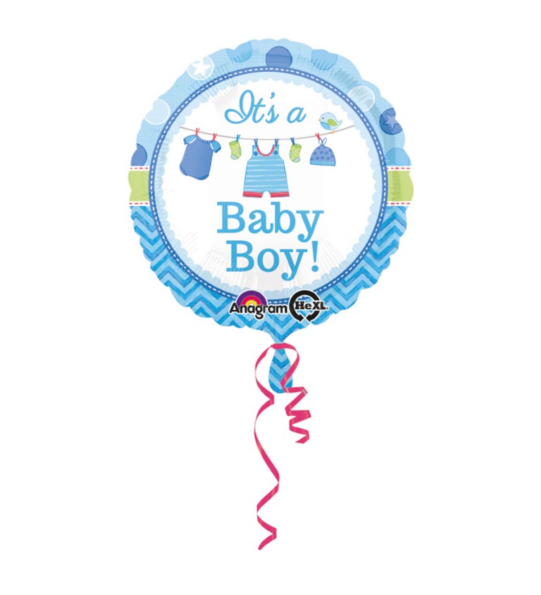 Fóliový balónek Baby - modrý