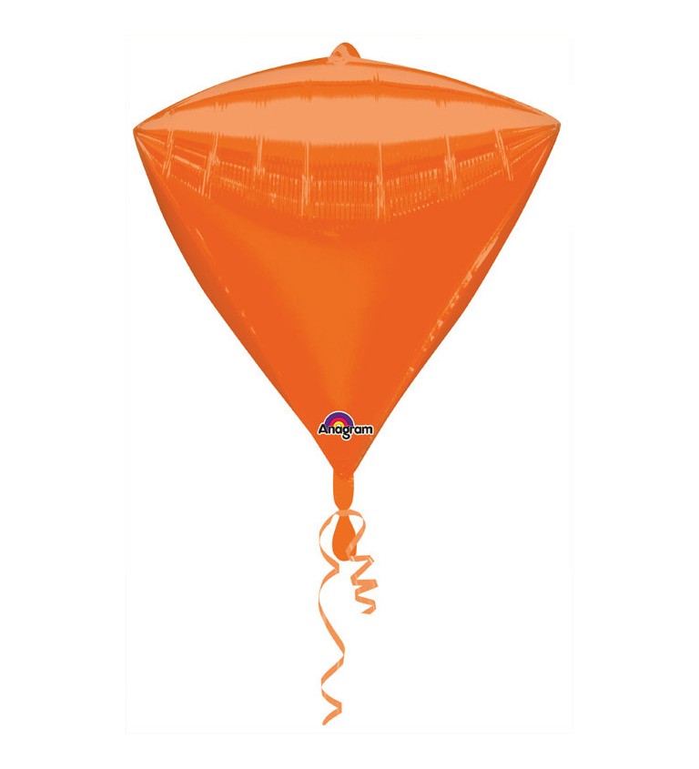 Fóliový balónek Diamant - oranžový