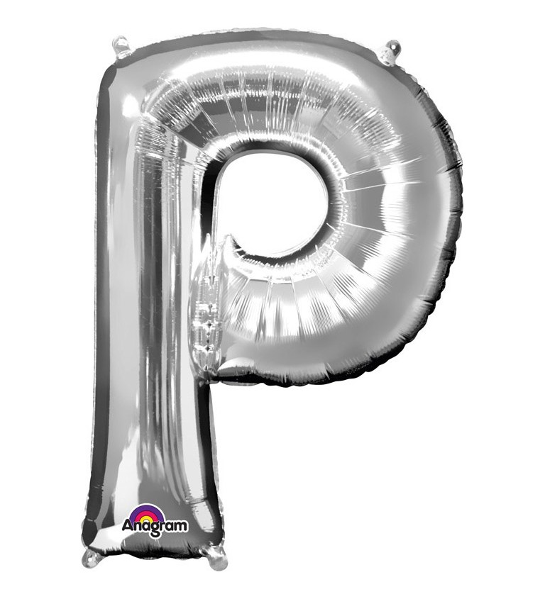 Stříbrný fóliový balónek P
