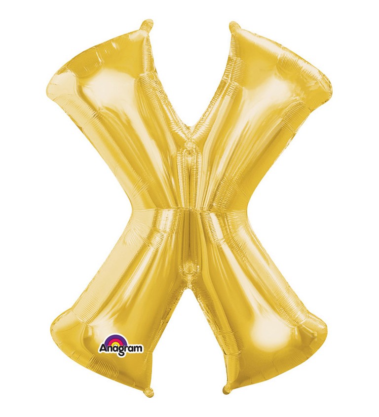 Zlatý fóliový balónek X