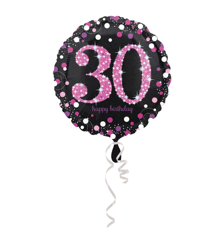Růžový balónek 30