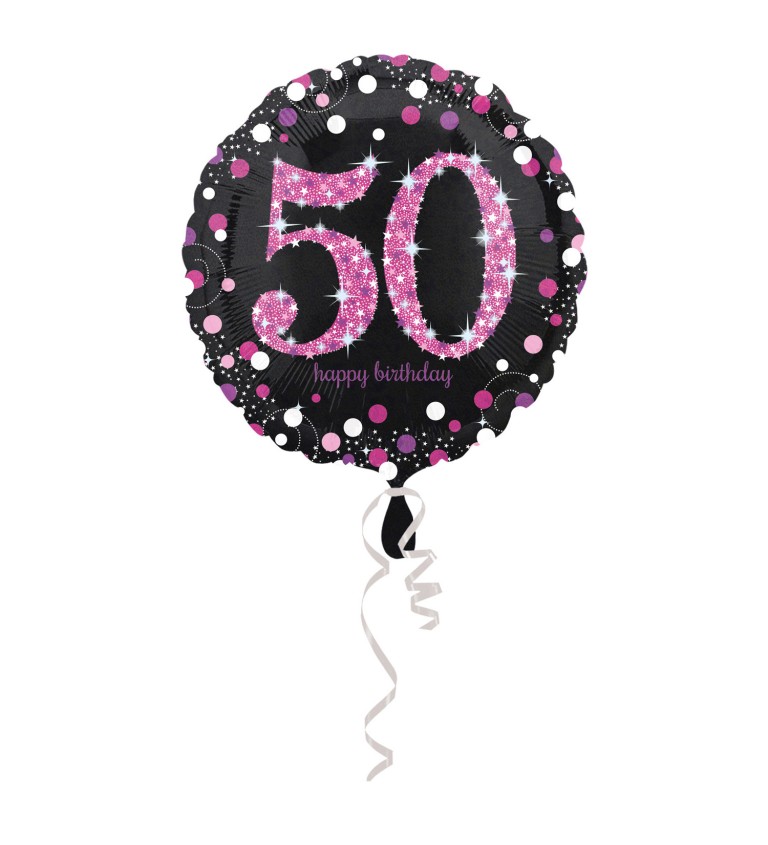Růžový balónek 50