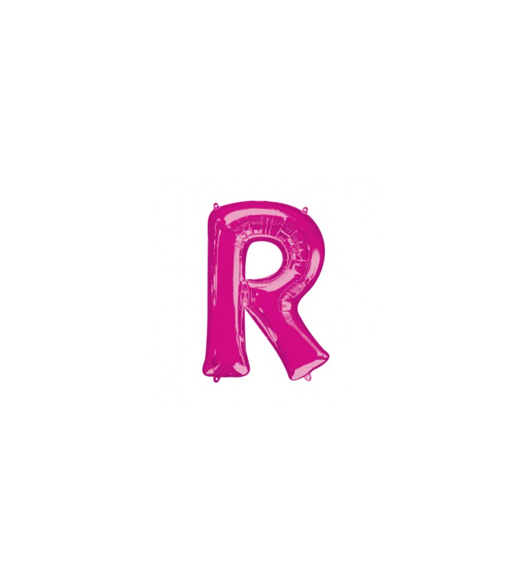 Růžový fóliový balónek R