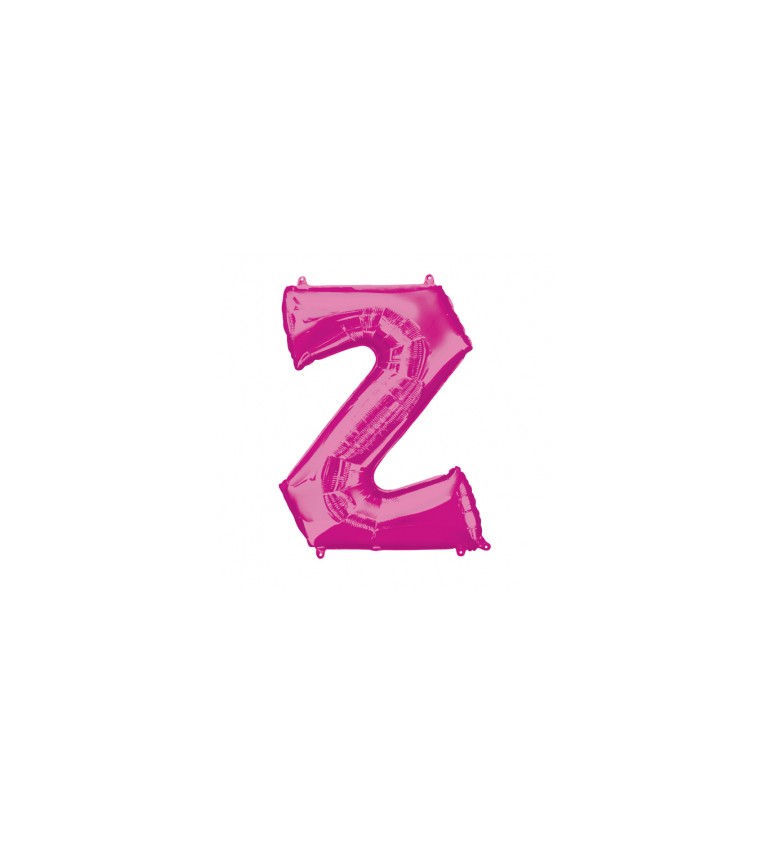 Růžový fóliový balónek Z