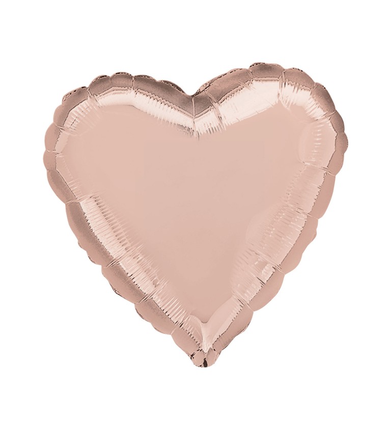 Fóliový balónek - růžovo-zlaté srdce