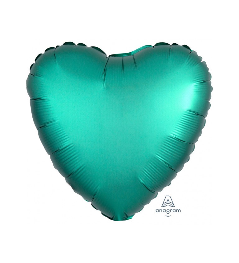 Fóliový balónek - srdce zelený