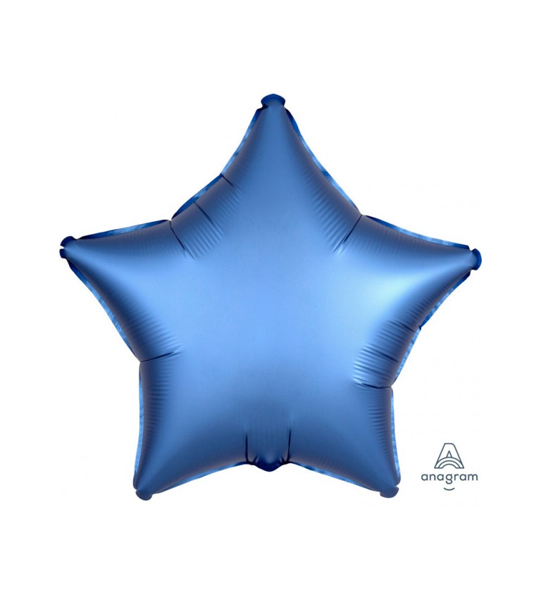 Fóliový balónek - hvězda azurová