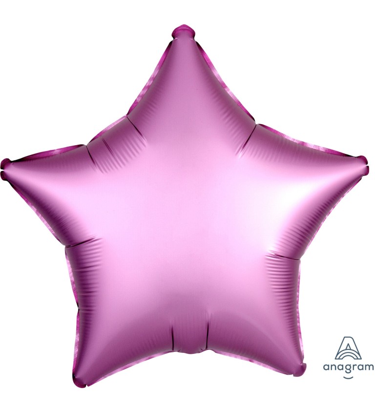 Fóliový balónek Hvězda - růžový
