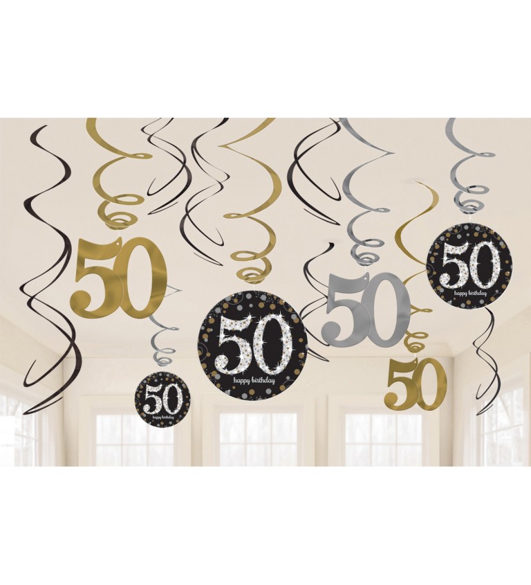 Zlaté závěsné spirálky 50 let