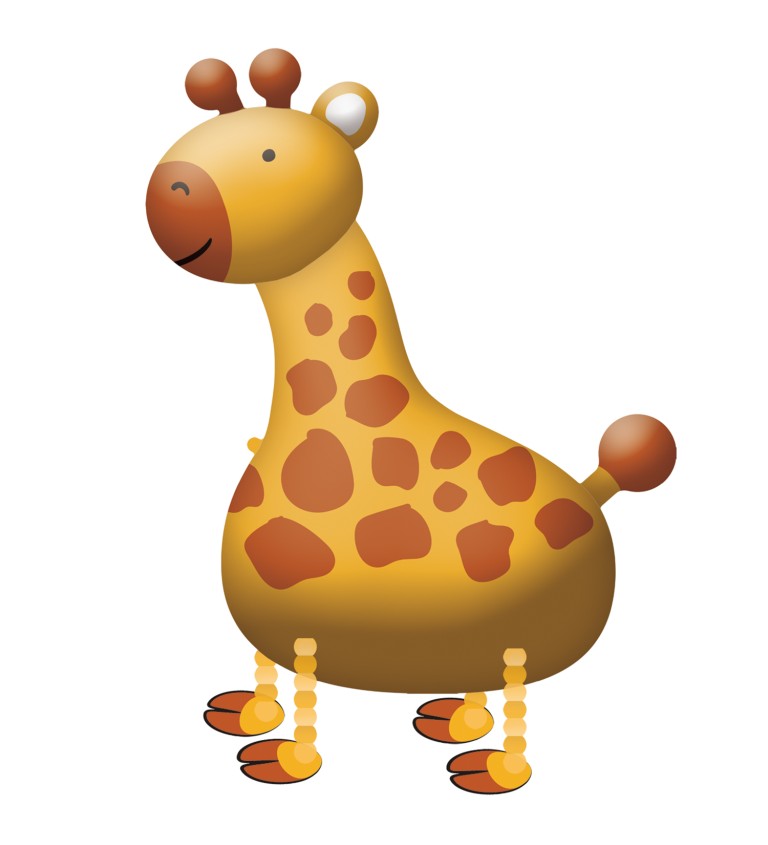 Chodící balónek žirafa