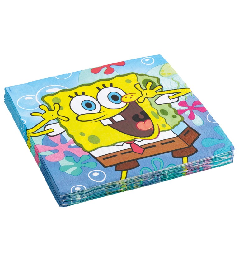 Papírové ubrousky - Sponge Bob