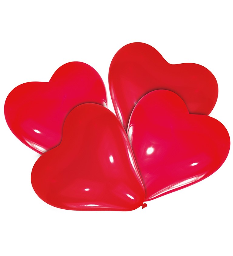 Latexové balónky 40 cm červené srdce, 10 ks