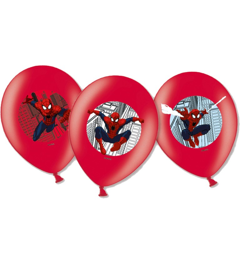 Latexové balónky 27,5 cm Spiderman, 6 ks
