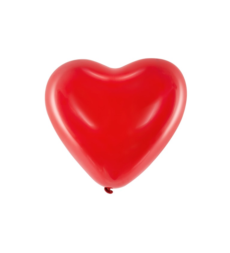 Latexové balónky červené srdce, 100 ks