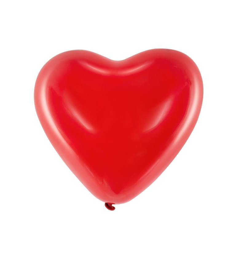 Latexové balónky 16 cm červené srdce, 6 ks