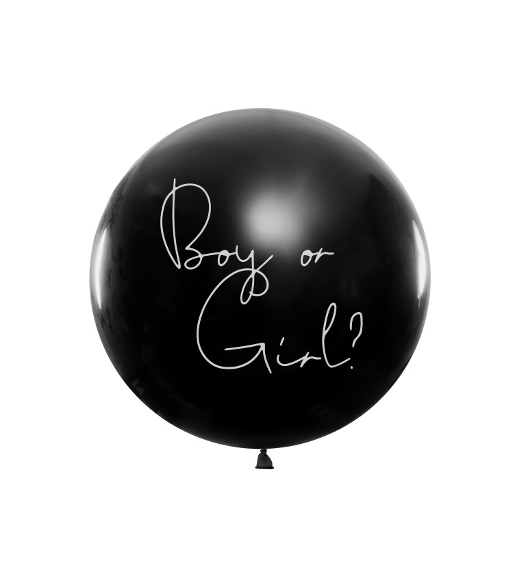 Černý balónek s překvapením Kluk nebo holka