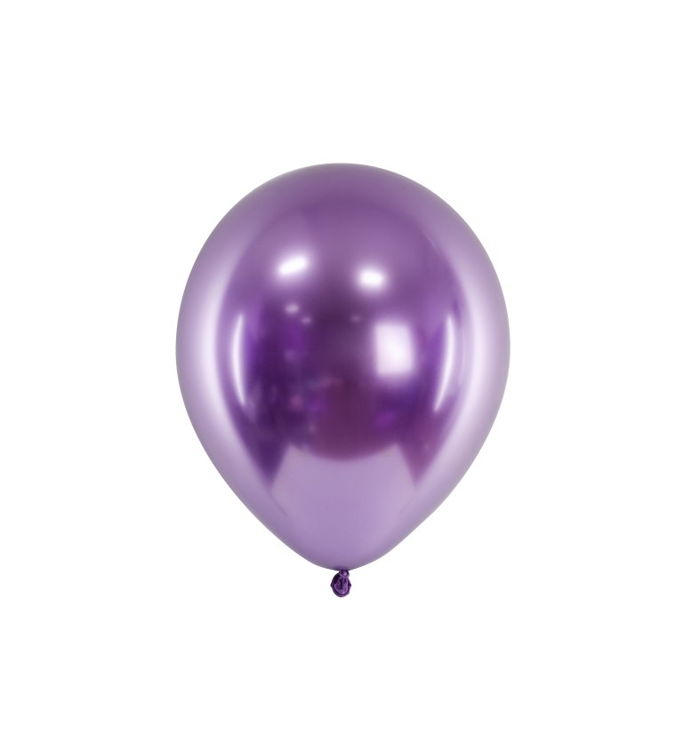 Latexové balónky 30 cm chromové, fialové, 50 ks