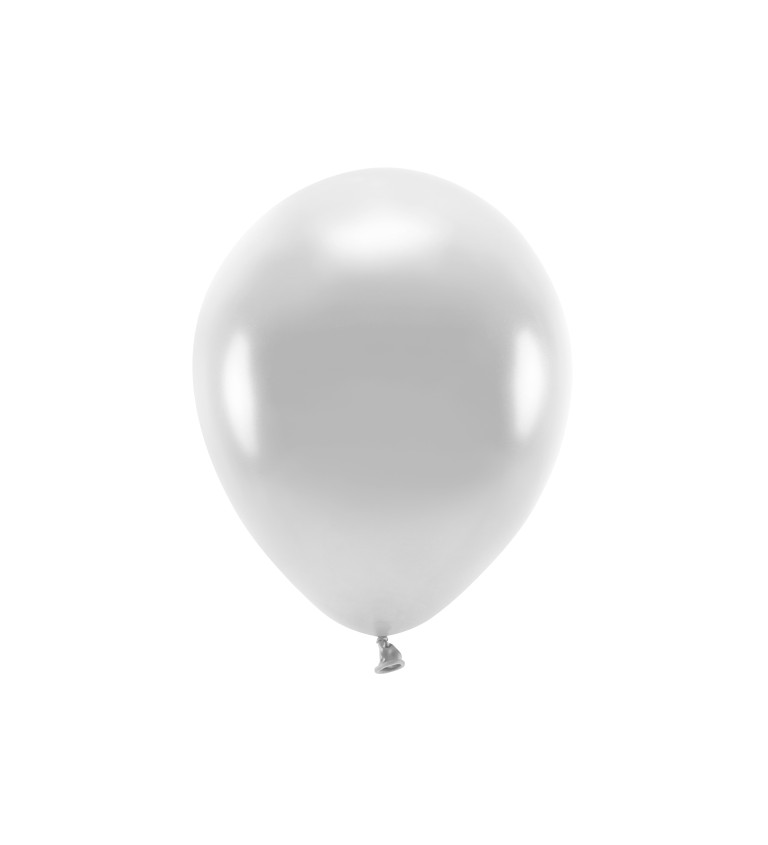 EKO Latexové balónky 26 cm stříbrné, 10 ks