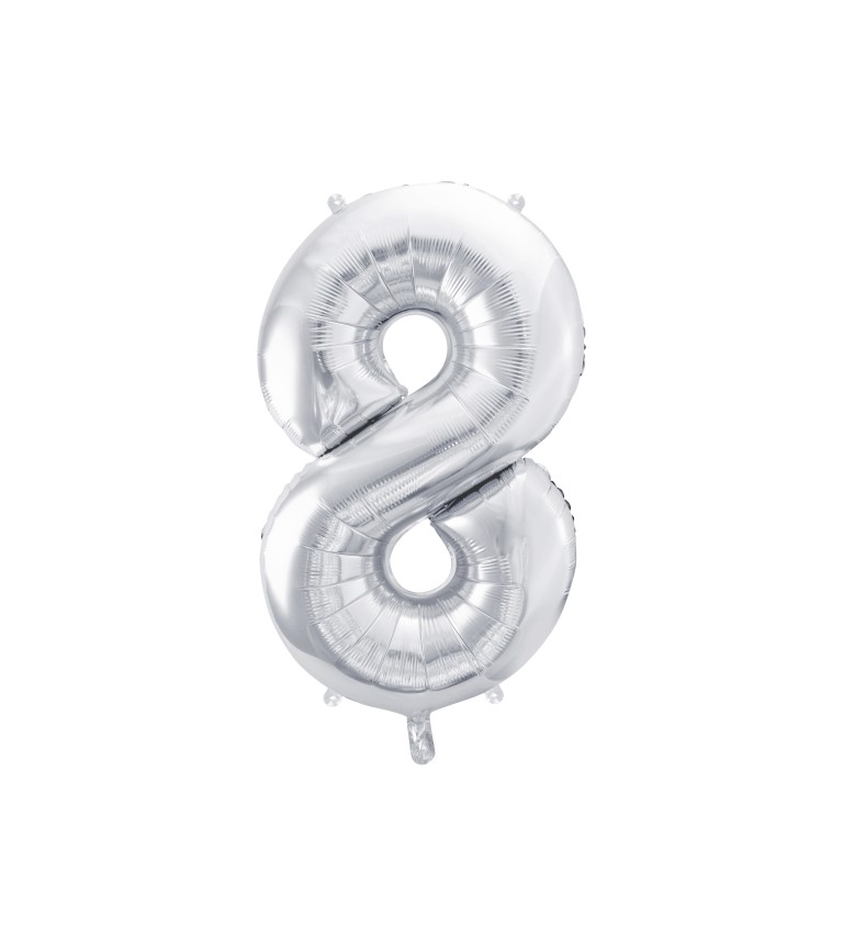 Balonek 8 stříbrný
