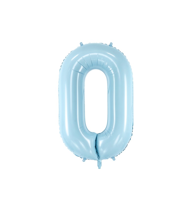 Fóliový balónek 0 - světle modrý