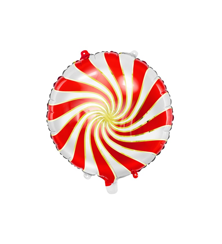 Fóliový balónek - Candy červeno-zlatý