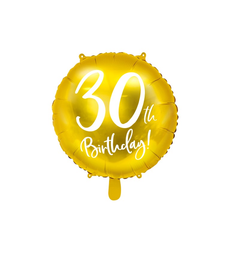 Zlatý fóliový balónek 30