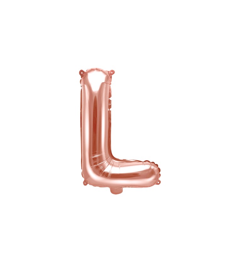 Růžovo-zlatý mini balónek L