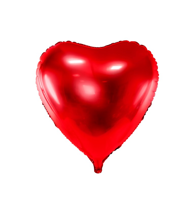 Fóliový balónek velké srdce - červené
