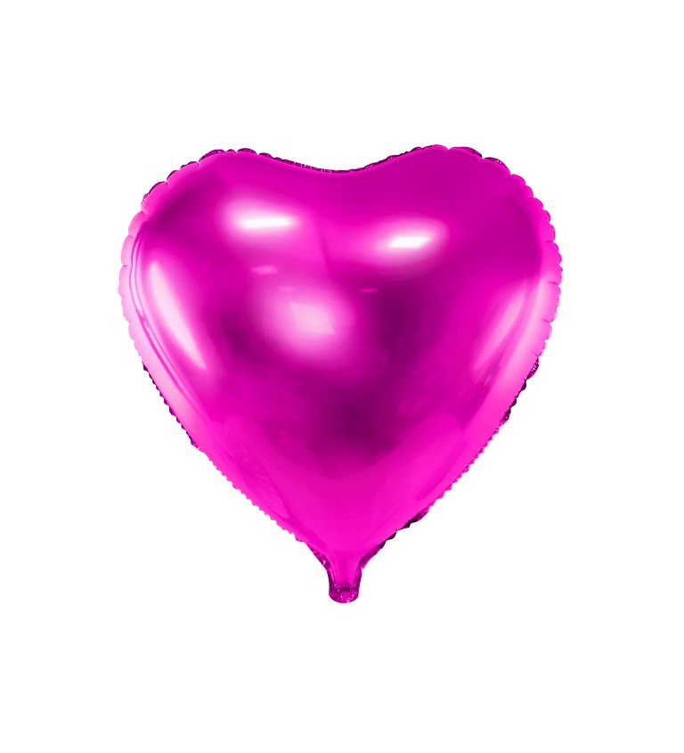 Růžové srdce - fóliový balónek