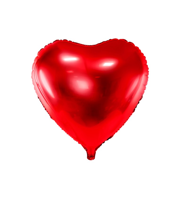 Fóliový balónek - srdce červené