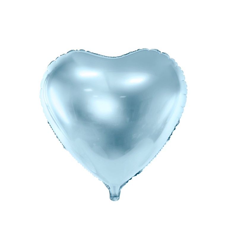 Modré srdce - fóliový balónek