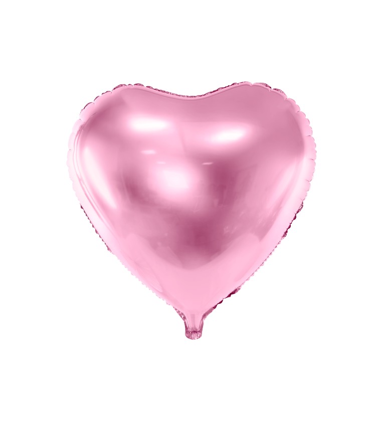 Ružový fóliový balónik - srdce