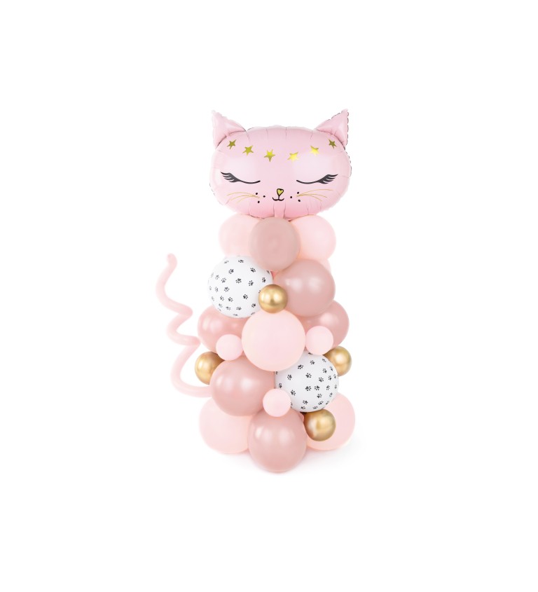 Balónky - růžová kočička