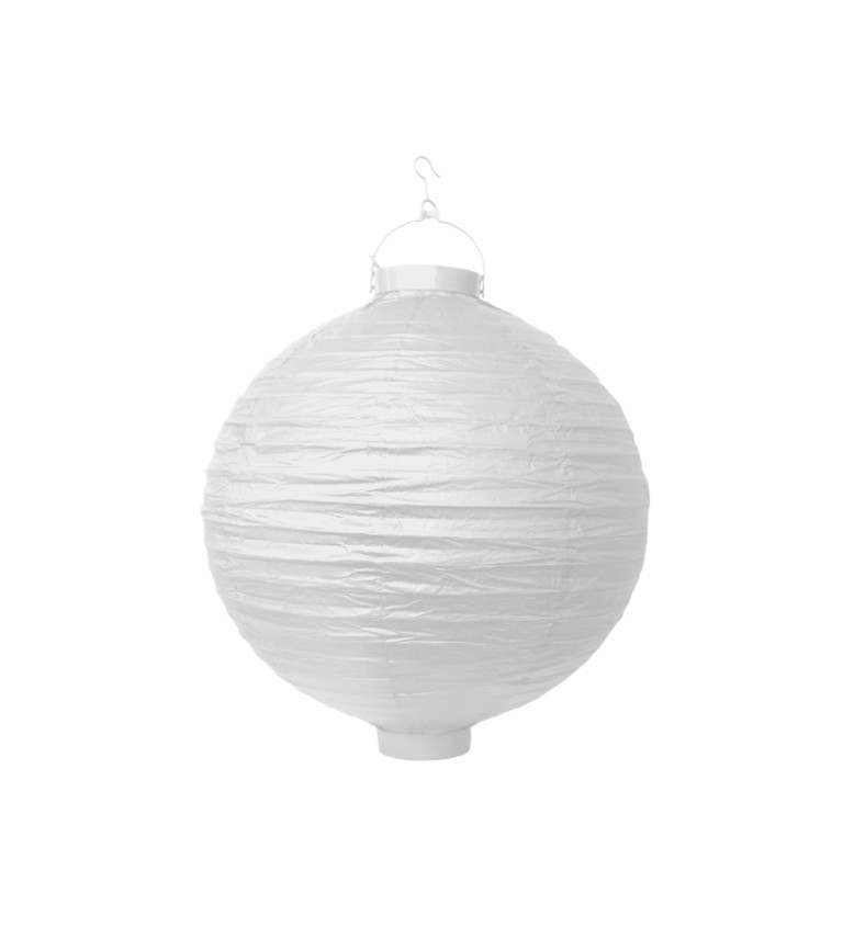 Bílý lampión - 20 cm