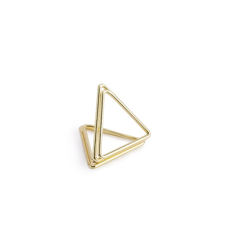 Držák na jmenovku - zlatý trojúhelník