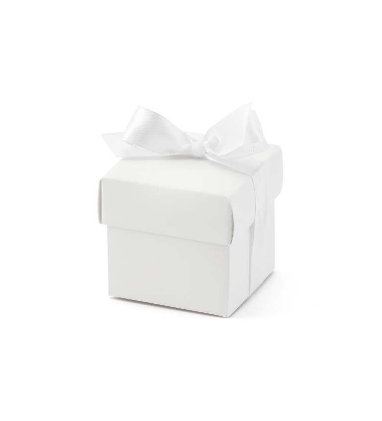 Bílá krabička s mašlí