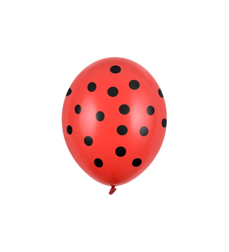 Balonek červený s puntíky