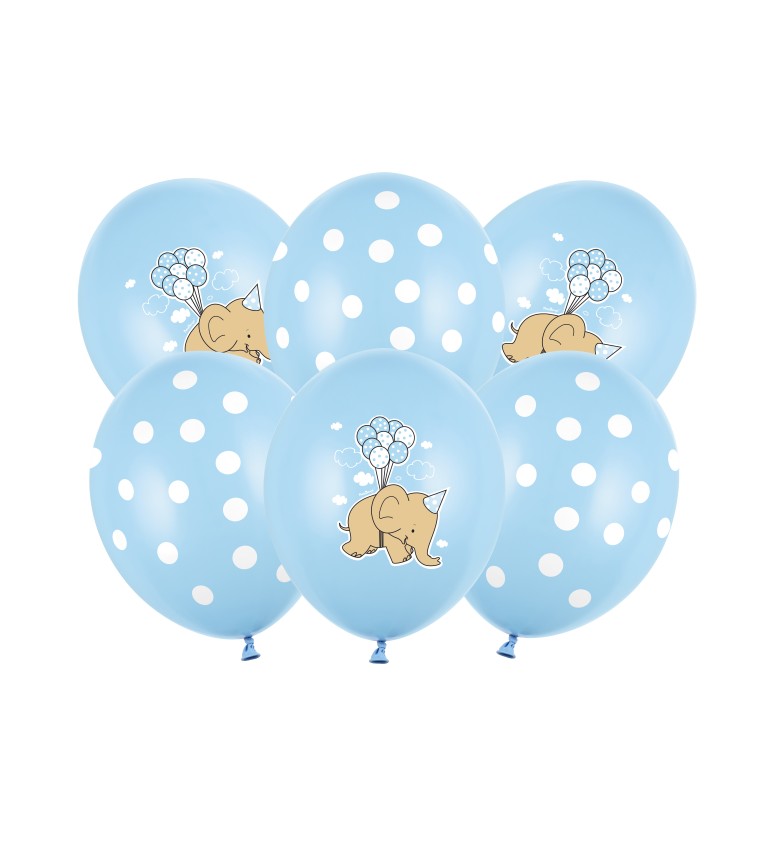Dětský modrý balónek - slon
