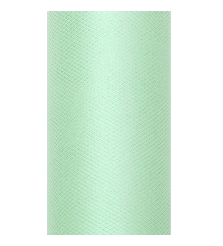 Jednobarevný peprmintový tyl - 0,15 m